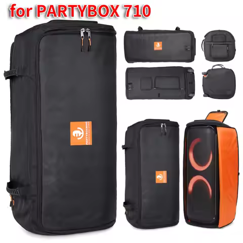 Foldable Carrying Case Oxford Cloth Protection Speaker Storage with Handle Storage Bags Pouch Double