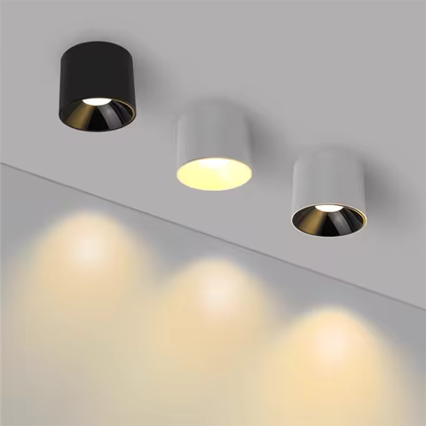 CRI 98 New Surface Mounted Dimmable LED Downlights 9W 12W 15W 20W 24W 30W Anti Glare COB Ceiling Lam
