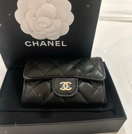 包郵出閒置Chanel香奈兒菱格鏈條長款錢包 女款多卡位證件包 全套配件