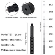 1.2m Carbon Fiber Extension Rod Insta 360 Accessory For Insta360 X3 / ONE X2 / ONE RS For GoPro Accessories