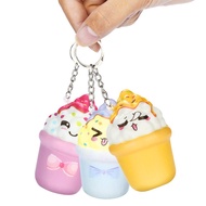 Squishy Kawaii Ice Cream Slow Rising Cream Scented Keychain Stress Relief Toys