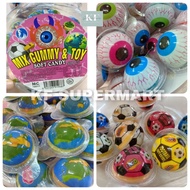 10pcs Eyeball/Planet/Football Gummy Candy With Toys
