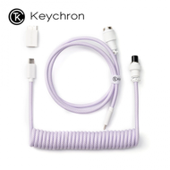 Keychron 客製螺旋航插線 鍵盤傳輸線 淺紫色 (直頭)