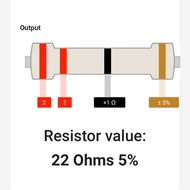 Resistors 1/4 WATT 1/4 0.25 0.25 0.25 0.25W 5% 5 PERSEN 22OHM 22 OHM 22Ω 22R