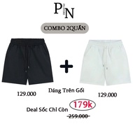 (Combo of 2 Shorts) Khaki Umbrella PN Store1993 Over-the-Knee style Upgraded Seam Menswear Men's Cre