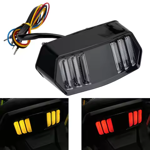 12V Turn Signal Lights Motorcycle Taillights Indicator LED Rear Brake Stop Tail Lamps For Honda MSX1