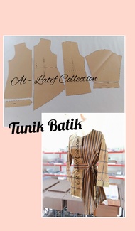 pola instan / pola jiplak TUNIK BATIK