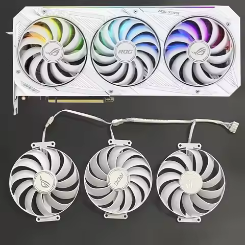 New RTX 3070 3080 3090 GPU fan CF1010U12S 7PIN for ASUS ROG Strix RTX 3070 RTX 3080 RTX 3090 White O