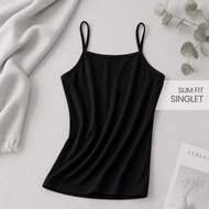 ALAYNA Inner Singlet | Singlet Slim Fit Wanita Camisole Inner Shirt Sleeveless Tank Top Spaghetti St