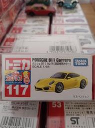 TOMICA NO.117絕版PORSCHE 911 CARRERA 初回 新車貼