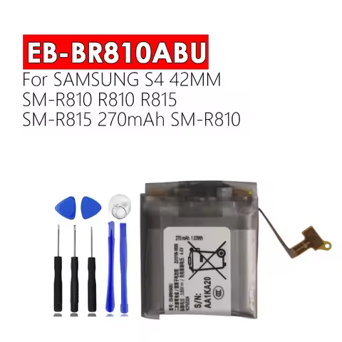For SAMSUNG Watch S4 42MM SM-R810 R810 R815 SM-R815 270mAh SM-R810 EB-BR810ABU 270mAh Battery