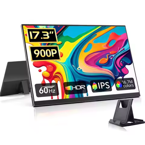 AHXJKA 17.3 Inch Portable Monitor VESA 1600*900 HD IPS 72% SRGB With Type-C Mini HDMI For Laptop Pho