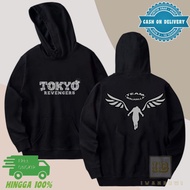 jaket hoodie anak valhalla tokyo revengers/sweater anak geng valhalla - hitam l