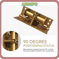 MISUPS Self Closing Door Hinge, yellow Automatic Closing Spring Loaded Hinge, Multifunctional 4 Inch
