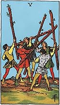 The Five of Wands: 156 College Ruled Lined Pages (78 leaves), 5x8 Notebook, Journal, Diary, Planner 