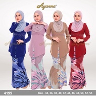 BAJU KURUNG MILANA PEARL & PRINTED (DEWASA) SILK COTTON |XXS to PLUSSIZE| LIGHT KHAKIS,ROYAL BLUE,RU