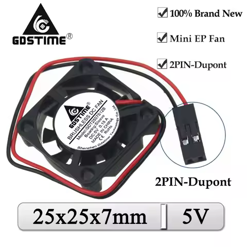 2Pcs Gdstime DC 5V 25mmx7mm 25mm Dupont Connector Mini Brushless Cooler Audio Cooling Fan 2507 2cm S