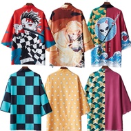 Demon Slayer Agatsuma Zenitsu Tomioka Giyuu Rengoku Kyoujurou Iguro Obanai Haori Kimono Yukata Cospl