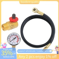 In stock-Air Tank Repair Kit W/Safety Valve, Pressure Gauge and 4 Feet Air Tank Hose Assembly Access