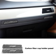 สติกเกอร์ตกแต่งแผงยึดถ้วยน้ำคาร์บอนไฟเบอร์ E90สำหรับ BMW E90 3ซีรี่ส์2005-2012อุปกรณ์เสริมรถยนต์