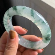 冰種 天然翡翠 緬甸 A玉 玉鐲 • 冰種飄花翡翠福鐲