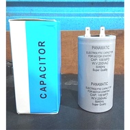 Starting Capacitor 100 UF 100uf 250v 250 Volt Round Gray Tube PANAMATIC Brand Electrolity Capacitor 
