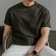 Men's plain stretch cotton T-shirt with regular form, youthful and masculine Gao studio G008