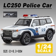 LEO 1:24 Toyota Prado LC250 Police Car Diecast Model Car Alloy Cars Toys Collection Gift For Kids Bo