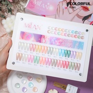 【พร้อมส่ง】สีเจล เซ็ท 22 สี milan  ออโรร่าเซ็ทเปลือกหอย  เซ็ทเปลือกหอย แถมชาร์ทอะคริลิคสำเร็จรูป