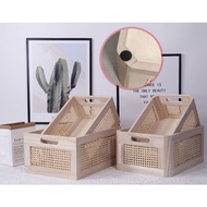 SG LOCAL - Best Quality Cheapest! Premium Vintage Rattan Storage Box Organiser, Mordern Storage Crat