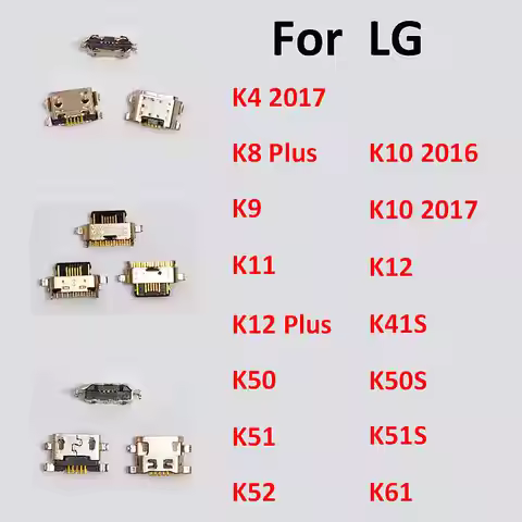 10Pcs USB Charging Port Connector Charge Jack Socket Plug Dock For LG K4 K8 K9 K10 K11 K12 K41S K50 