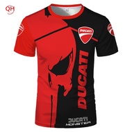 【Free Customized names and numbers】2023 new motorcycle racing T-shirt summer fashion men's large size short-sleeved moto GT Ducati team latest 3D top