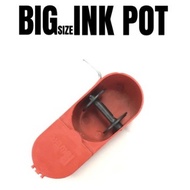 PVC Ink Pot Big Size Mak Tau Big Red Plastic Ink Pot / Ink Pot Merah Besar 大墨斗