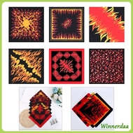 WIN 21 Fire Bandana Head Scarf for Women Men Stretch Square Turban Head Scarf