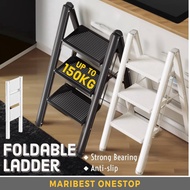 Multipurpose Ladder 3 Step Iron Foldable Ladder Folding Stool Portable Stair Ladder Decoration Kitchen Bedroom Office