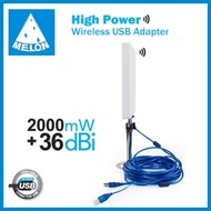 USB Wifi Adapter Indoor&amp;Outdoor 36dBi 2000Mw High Power ตัวรับ Wifi ระยะไกลๆ สัญญาณแรง Melon N4000