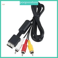 POOP Composite  Video Cable AV Cord RCA TV Video Composite Cord for for PS2 Console Converter Cable