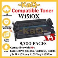 5 Units Compatible 151X Toner with NEW CHIP W1510X for Laserjet Pro 4003dn 4003dw 4003n MFP 4103dw 4