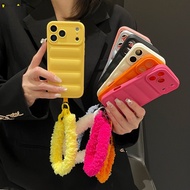 For Honor X9A X9B X9 X8B X8A X8 X7B X7A X7 X6B X6 5G 4G Phone Case With Hairy Plush Lanyard Strap Wi