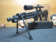 B4兵工裝備 新款1/6特種部隊DSR-1雙彈匣狙擊槍一把(附瞄準鏡) mini模型