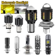 Motorcycle Electric LED Headlight Bulb Px15D H6 H4 Yellow+White Dual Colors Hight Low Beam 8000LM H4