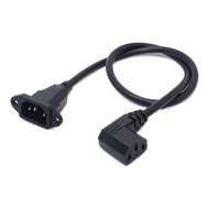 IEC320 C14 to C13 Extension cord,C14 with screw holes and C13 Right Angled Short,30cm/60cm lenght,H0