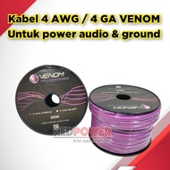 UNGU Venom cable 4 awg power audio grounding car motorbike 4awg purple black meter
