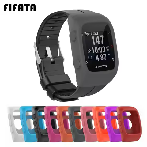 FIFATA Silicone Case Protective Cover Frame For Polar M430 / M400 Sport Smart Watch Shell Protector 