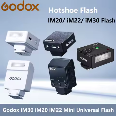 Godox iM20 iM22 iA32 Flash Lamp Mini Camera 6200K CCT Manual Flash For Fuji Sony Ricoh NikonOlympus 