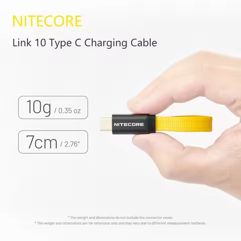 NITECORE NLink10 Magnetic Storage USB-C 60W Fast Charge Cable 7CM Short Dual Type-C Cable for NITECO