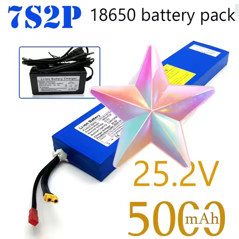 100% brand new scooter battery 25.2V 5000mAh 18650 battery pack 7S2P Li-ion battery