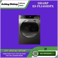 Ready Mesin Cuci Wash And Dryer 100% Kering Sharp Es-Fl1410Dpx 10Kg