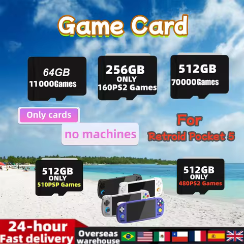 Game Card For Retroid Pocket 5 Memory Card TF Card SD Card Retro Game PSP PS2 Gift Android Portable 