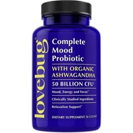 LoveBug Complete Mood Probiotics for Women - 50 Billion CFU, 10 Clinically Studied Strains, Lactobac